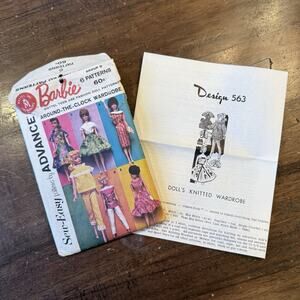 VTG 1962 Sewing Pattern‎ Barbie Around-The-Clock Wardrobe Laura Wheeler 563